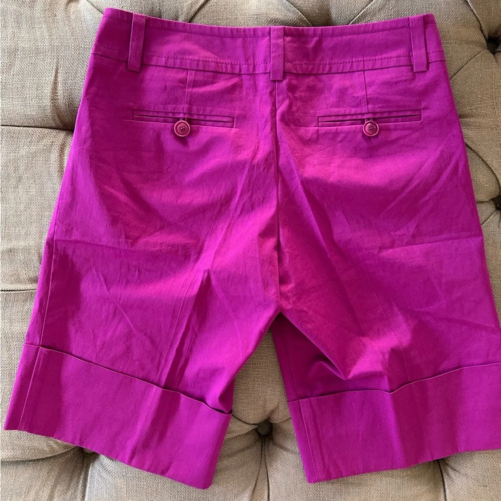 Trina Turk Pink Tailored Bermuda Shorts - Picture 3 of 8
